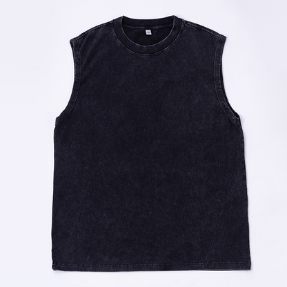 Heren Vintage Wash Mouwloos Tank Top