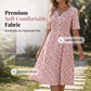 Dames Casual V-hals Print Jurk met Zakken