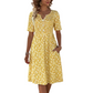 Dames Casual V-hals Print Jurk met Zakken