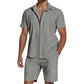 Zomer Casual Ademend 2-Delig Set voor Heren