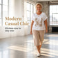 Dames Casual Tweedelig Set V-Hals Top en Cropped Broek
