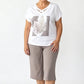 Dames Casual Tweedelig Set V-Hals Top en Cropped Broek