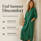 Dames Losse Katoen Linnen Shirt Maxi Jurk