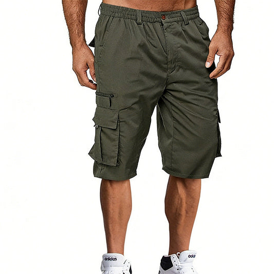 Men's Casual Cargo Shorts with Multi-Pockets