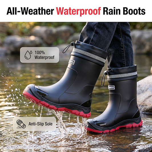 Unisex Halfhoge Waterdichte Regenlaarzen