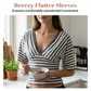 Dames Gestreept V-Hals Korte Mouw Crop Top