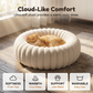 🐱💤 Ultrazacht, rustgevend rond mandje voor katten en honden – Verhoogde rand, knus nestje, perfect voor een rustig dutje 🐶☁️