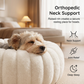 🐱💤 Ultrazacht, rustgevend rond mandje voor katten en honden – Verhoogde rand, knus nestje, perfect voor een rustig dutje 🐶☁️