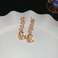 Elegante Gele Fonkelende Strass Sieraden