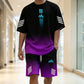 Heren Zomer T-shirt & Shorts Tweetelig Set