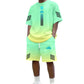 Heren Zomer T-shirt & Shorts Tweetelig Set
