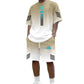 Heren Zomer T-shirt & Shorts Tweetelig Set
