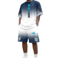 Heren Zomer T-shirt & Shorts Tweetelig Set