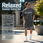Heren Casual T-shirt en Shorts Set