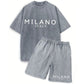Heren Casual T-shirt en Shorts Set