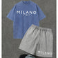 Heren Casual T-shirt en Shorts Set