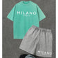 Heren Casual T-shirt en Shorts Set
