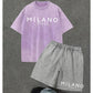 Heren Casual T-shirt en Shorts Set