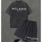 Heren Casual T-shirt en Shorts Set