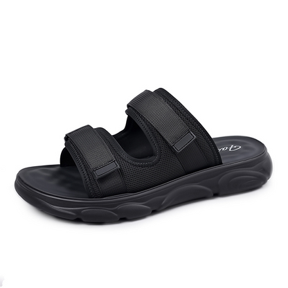 Heren Verstelbare Dubbele Riem Slide Sandalen