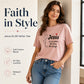 Dames Letterprint Casual Korte Mouw T-shirt