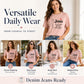 Dames Letterprint Casual Korte Mouw T-shirt
