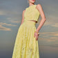 Mouwloze Top met Uitsnijding & Wiebelende Rok 2-delig Set