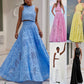 Mouwloze Top met Uitsnijding & Wiebelende Rok 2-delig Set