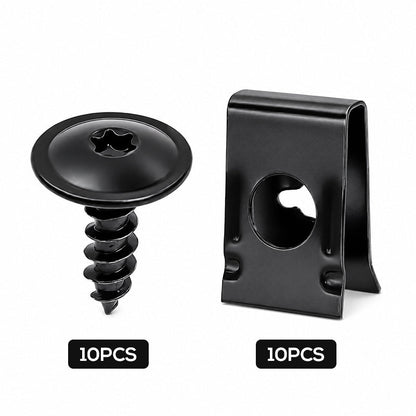 Universele Auto Metalen U-Type Clips en Schroeven Set