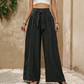 Dames Hoge Taille Strikbroek met Wijde Pijpen