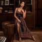 Dames Grote Maten Boho Spaghettibandjes Maxi Jurk