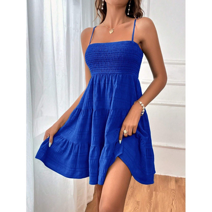 👗 Dames Mouwloze Gerimpelde Mini-jurk | 58% KORTING ⏰ Zomerdeal!