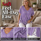 Casual T-shirt met V-hals en korte mouwen voor dames