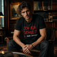 Grappige Duitse Slogan Heren Zwart T-Shirt Casual Korte Mouw Ronde Hals Top