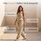 Dames Halternek Wijde Pijp Jumpsuit
