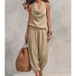 Dames Halternek Wijde Pijp Jumpsuit