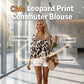 Chique Luipaardprint Werkblouse
