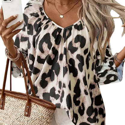 Chique Luipaardprint Werkblouse