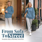 Dames Casual Oversized Crewneck Sweater