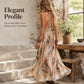Dames Halter Neck Boho Maxi Jurk