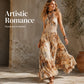 Dames Halter Neck Boho Maxi Jurk