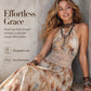 Dames Halter Neck Boho Maxi Jurk