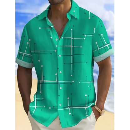 Heren Relaxed Fit Overhemd met Knoopsluiting