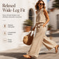 Dames Zomer Geruite Tweedelige Set Ruche Mouwloze Top en Wijde Pijp Broek