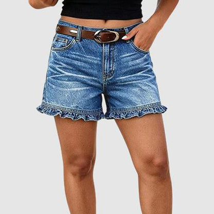⏰🎁 Schattige, elastische denimshort voor dames