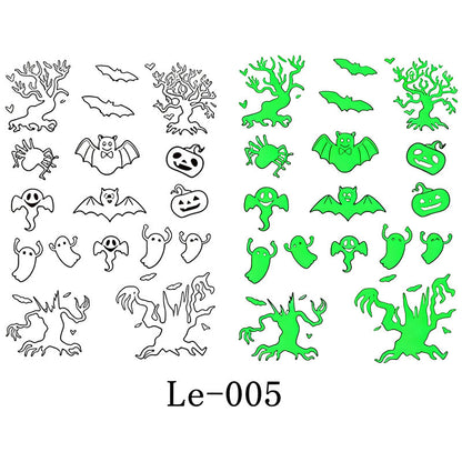 Lichtgevende Halloween Tijdelijke Tatoeages voor Kinderen Cartoon Waterdichte Gloeiende Stickers