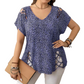💥【50% OFF】🔥 Dames Luipaardprint V-hals T-shirt met Zijveterg | Relaxed Silhouet, Flatteus | Zacht Mengweefsel | Opvallende Veterdetails | Maat XL-5XL | Meerdere Kleuren | Casual & Party Proof 🐆