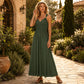 Dames Mouwloze Bandjes Empire Taille Maxi Jurk