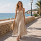 Dames Mouwloze Bandjes Empire Taille Maxi Jurk