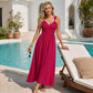 Dames Mouwloze Bandjes Empire Taille Maxi Jurk